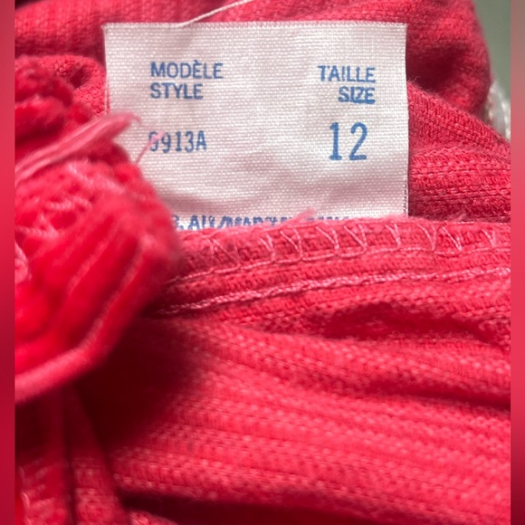 Vintage Red Corduroy Suspender Pants 1980s Fits Large Made in Canada - Picture 5 of 6